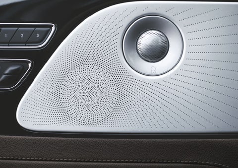 Two speakers of the available audio system are shown in a 2024 Lincoln Aviator® SUV | Stivers Lincoln (AL) in Montgomery AL