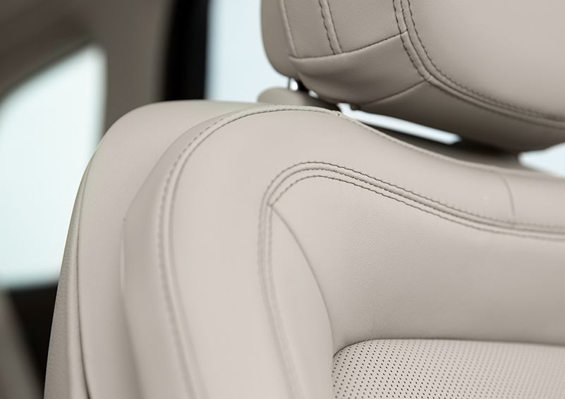 Fine craftsmanship is shown through a detailed image of front-seat stitching. | Stivers Lincoln (AL) in Montgomery AL