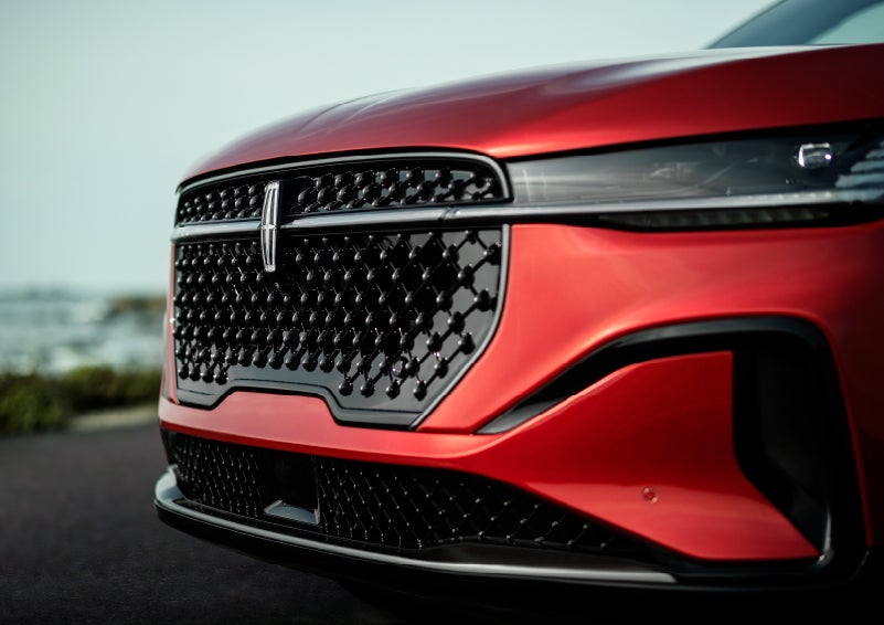 The sleek grille of a 2024 Lincoln Nautilus® SUV with the available Jet Appearance Package makes a bold statement. | Stivers Lincoln (AL) in Montgomery AL