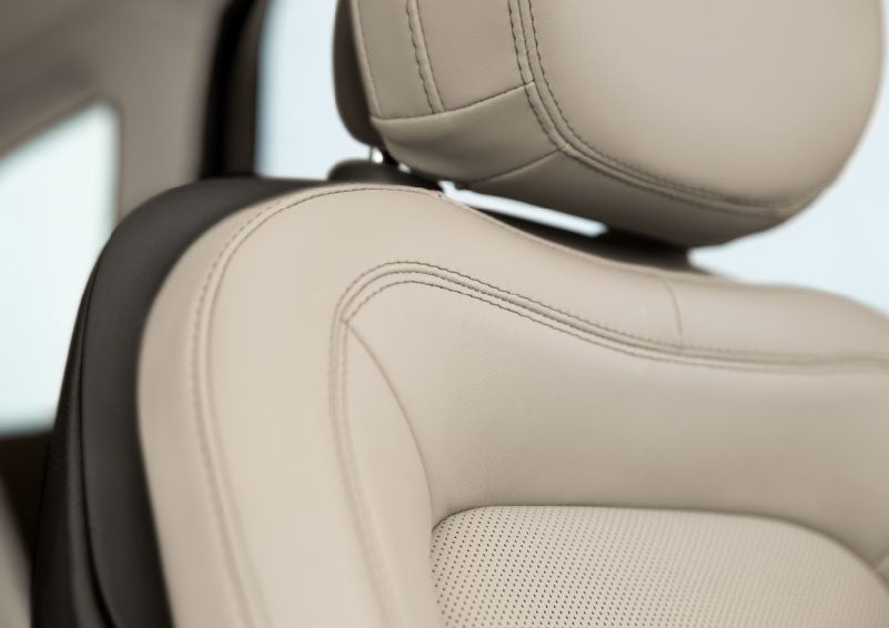 Fine craftsmanship is shown through a detailed image of front-seat stitching. | Stivers Lincoln (AL) in Montgomery AL