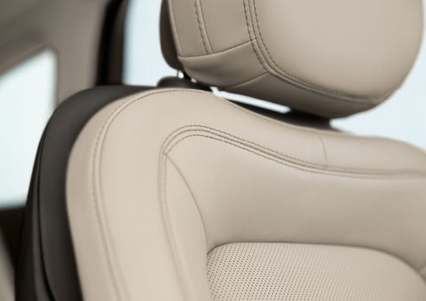Fine craftsmanship is shown through a detailed image of front-seat stitching. | Stivers Lincoln (AL) in Montgomery AL