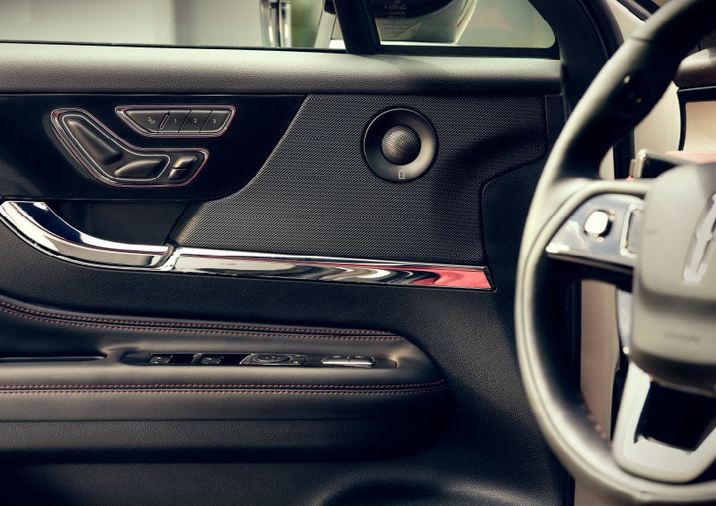 An audio speaker is shown in the driver's side door of a 2024 Lincoln Corsair® SUV. | Stivers Lincoln (AL) in Montgomery AL