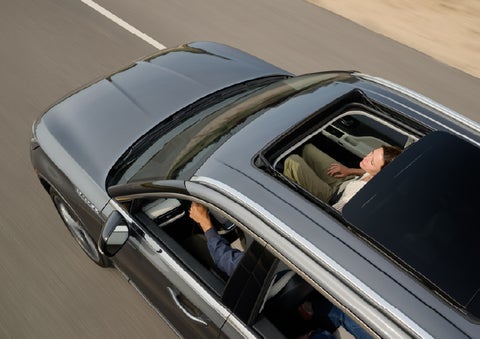 The available panoramic Vista Roof® of a 2027 Lincoln Aviator® SUV is open. | Stivers Lincoln (AL) in Montgomery AL