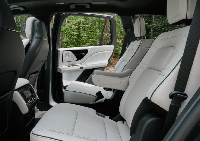 A side view of the second row with captain’s chairs in a 2027 Lincoln Aviator® Black Label™ SUV. | Stivers Lincoln (AL) in Montgomery AL