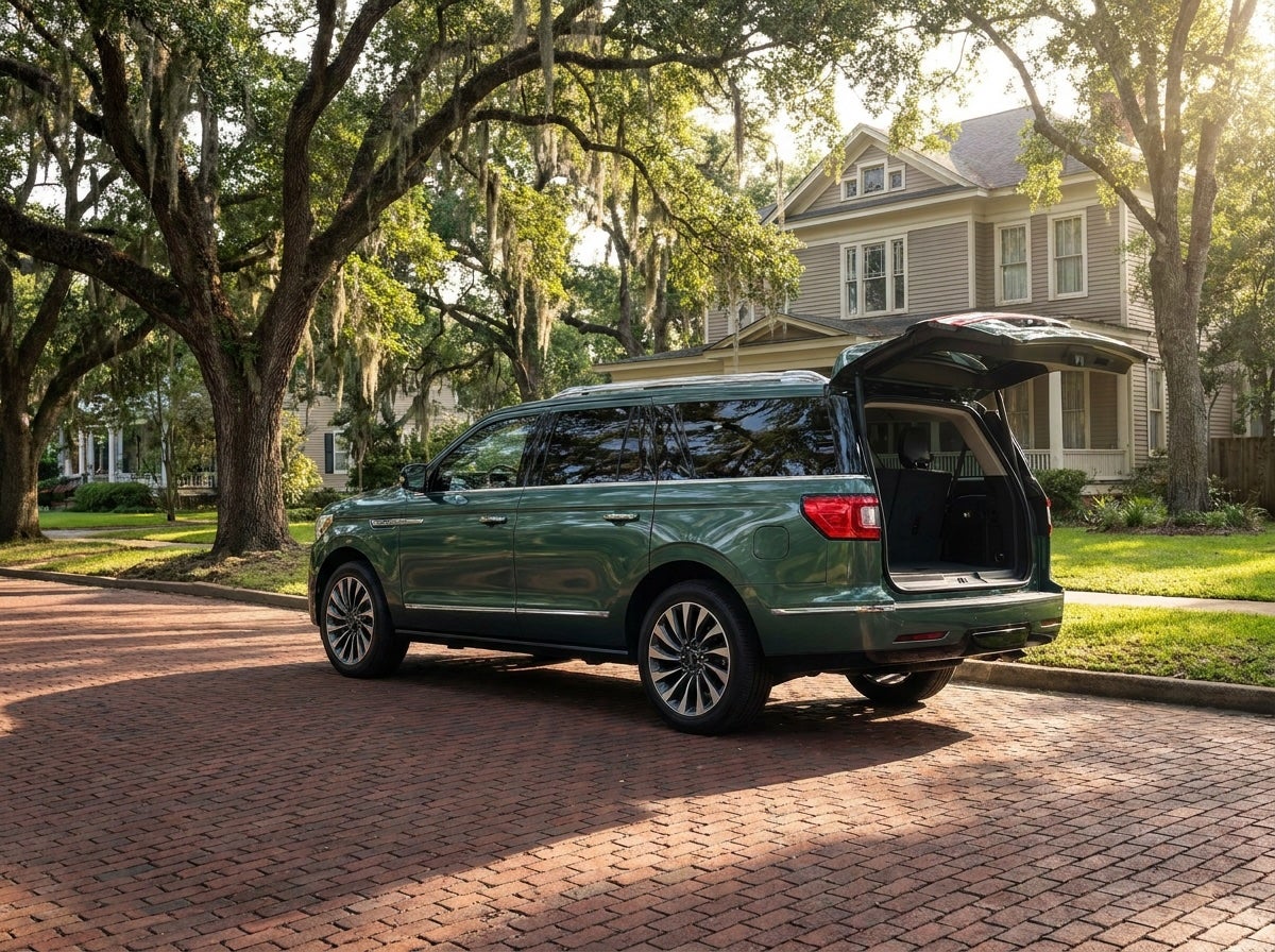 2026 Lincoln Navigator L with Split Gate open on a shaded east Montgomery street