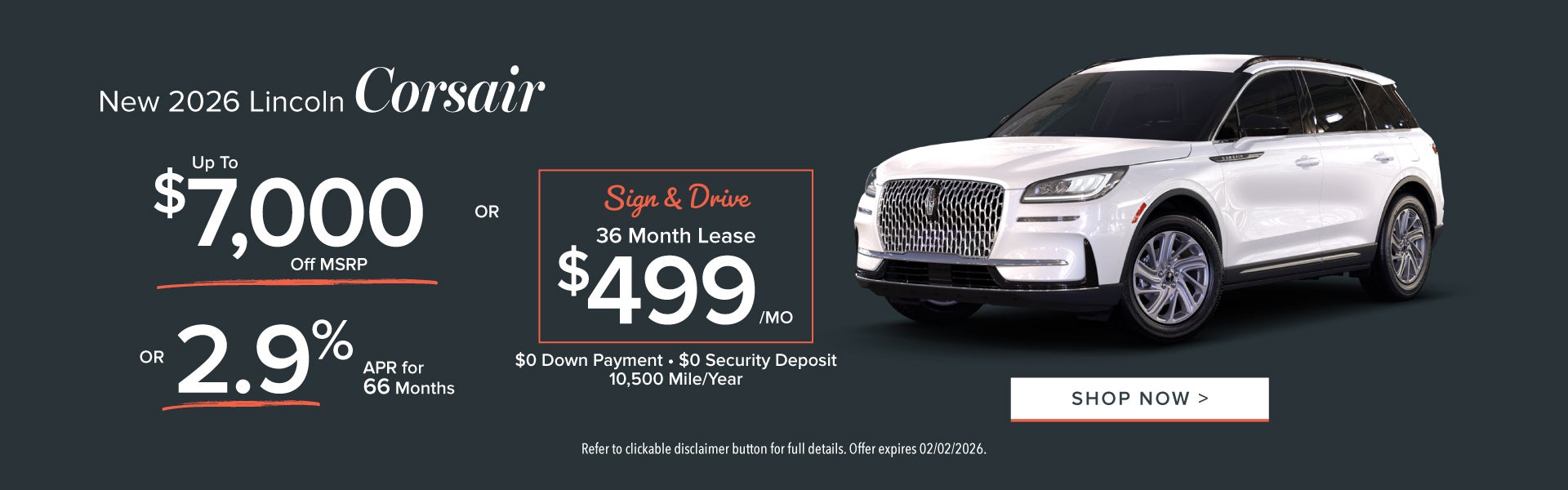 New 2026 Lincoln Corsair